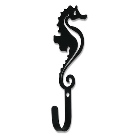 Village Wrought Iron Sea Horse Wall Hook Small WH-380-S